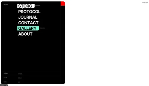 Awwwards navigation menu